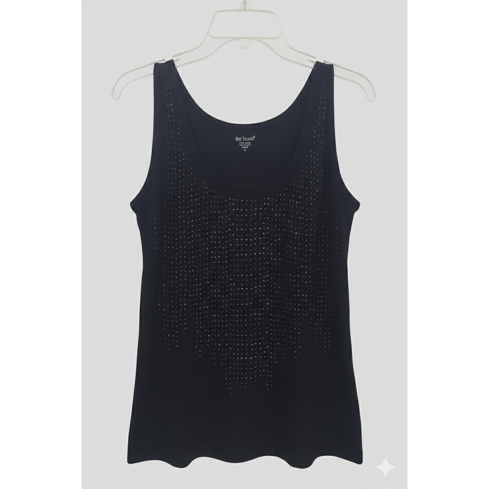 Bay Studio brand tank top  black stretch Sz Large